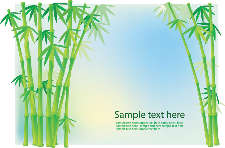 free vector Bamboo grass plant vector